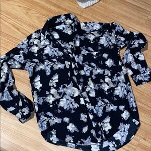 Floral Button-Up Blouse